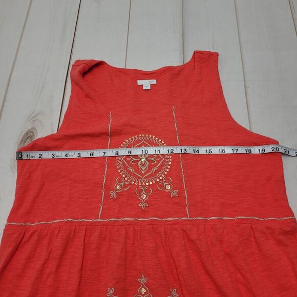 J. Jill tiered embroidered sleeveless maxi dress sequin boho - Picture 3 of 7